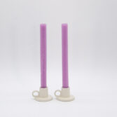 Beautiful lavendar honeycomb tapers sold in pairs, hand-rolled to order