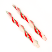 Enjoy these Christmas candy cane candles made of 100% beeswax