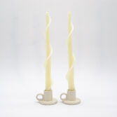 Ivory White Single Flair beeswax candles dress up any room